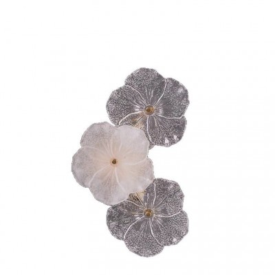 法式轻奢壁灯客厅背景墙装饰灯现代简约玻璃花朵玄关壁挂灯新款图5
