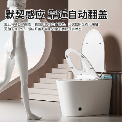自动翻盖翻圈双洁净冲刷智能AI语音交互家用智能马桶紫外线杀菌图3