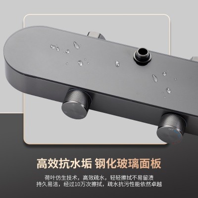 闰西尔卫浴花洒卫生间浴室冷热双控增压莲藕喷头枪灰色奶白色可选图2