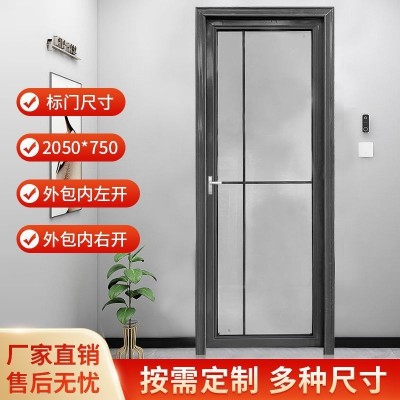 钛镁合金门洗手间浴室厕所厨房门钢化玻璃平开卧室内卫生间简易门图3
