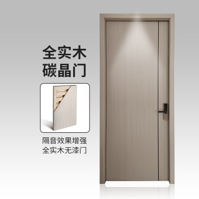 厂家批发卧室门室内平开隔音门复合家装生态门简约轻奢卧室实木门