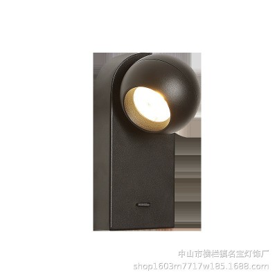 名宝简约现代壁灯床头可旋转阅读灯卧室书房墙灯一对北欧带开关灯图4