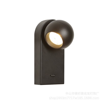 名宝简约现代壁灯床头可旋转阅读灯卧室书房墙灯一对北欧带开关灯图5