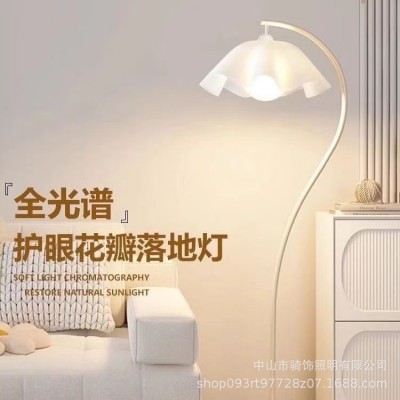 ins奶油风落地灯vintage法式复古客厅卧室床头立式台灯网红氛围灯图4