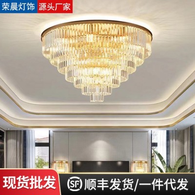 轻奢水晶吊灯意式极简客厅灯主灯高级感法式餐厅灯现代简约卧室灯