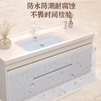 陶瓷一体实木智能浴室柜组合现代简约卫生间洗漱台洗脸洗手盆套装图3