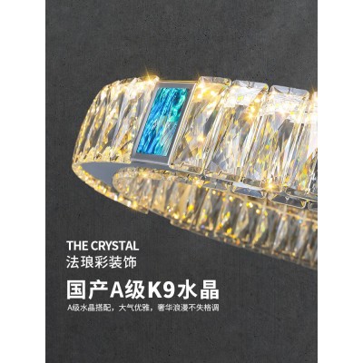 轻奢水晶灯圆环吊灯客厅后现代餐厅卧室灯别墅酒店贝壳水晶吊灯图3