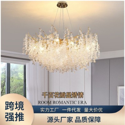厂家直销现代水晶灯大气轻奢主灯欧式别墅法式餐厅吊灯水晶客厅灯图2