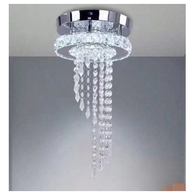 跨境专供美式轻奢简约LED走廊玄关衣帽间水晶吸顶灯图5