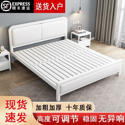欧式铁艺床1.8家用双人床简约现代1.5米公主铁床出租屋铁架单人床图4