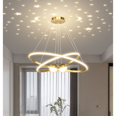 现代简约led家用卧室客厅吊灯网红轻奢满天星餐吊灯中山家装灯具图3