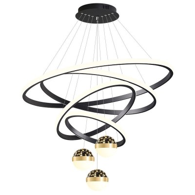 现代简约led家用卧室客厅吊灯网红轻奢满天星餐吊灯中山家装灯具图4