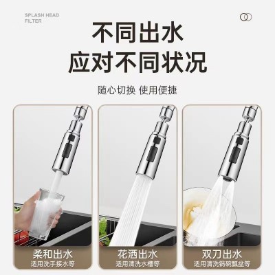 厨房防溅水龙头延长喷头自来水过滤嘴起泡器花洒节水器家用延伸器图3