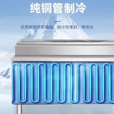披萨撒料台保鲜柜商用风冷沙拉台水果捞冷藏工作台冰柜展示柜厂家图2