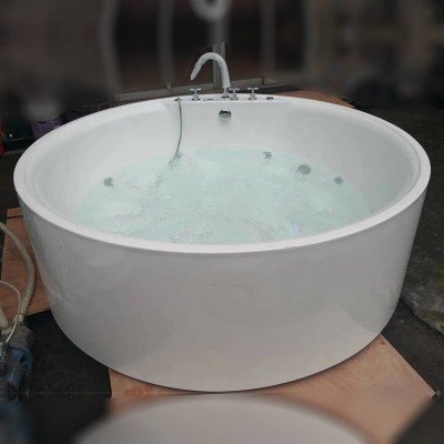 独立式家用按摩冲浪圆形浴缸 酒店民宿美容店情侣浴盆泡池Jacuzzi图3