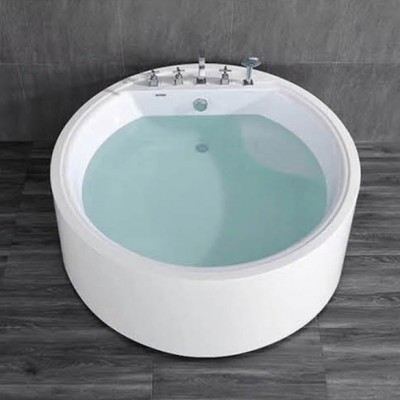 独立式家用按摩冲浪圆形浴缸 酒店民宿美容店情侣浴盆泡池Jacuzzi图1