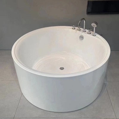 独立式家用按摩冲浪圆形浴缸 酒店民宿美容店情侣浴盆泡池Jacuzzi图4