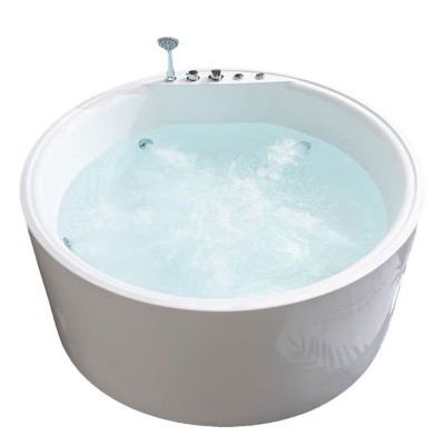 独立式家用按摩冲浪圆形浴缸 酒店民宿美容店情侣浴盆泡池Jacuzzi图5