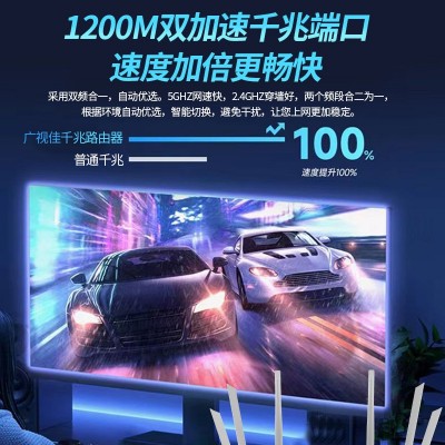 双频千兆路由器家用WiFi无线网全千兆端口无线组网路由器工厂批发图2