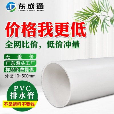 PVC-U排水管塑料管材pvc管子加厚聚氯乙烯管160白色31 5农用管直供图1