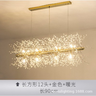北欧服装店装饰蒲公英吊灯饰简约现代创意卧室餐厅吧台水晶网红灯图2