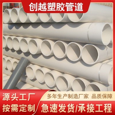 白色硬塑料PVC给水管建筑工程埋地下水管排污排水管道管材图4