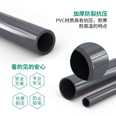 UPVC工业管深灰色耐酸碱排水管子化工pvc管件塑料PVC硬管批发图4