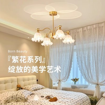 美式简约客厅吊灯餐厅卧室灯轻奢大气现代法式中古风全屋灯具套餐图3