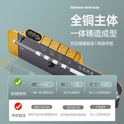 淋浴花洒置物温控冷热全铜套装浴室卫生间枪灰简易淋浴器花洒套装图2