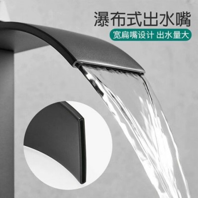 厂家批发跨境欧式瀑布水龙头卫生间台上台下盆台式面盆外贸水龙头图4