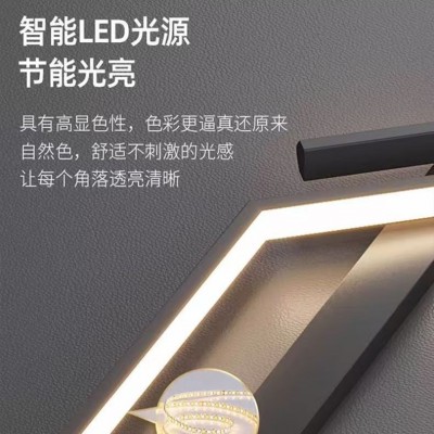 源头工厂北欧简约led灯具柔光温馨壁灯极简长条室内照明led壁灯图3