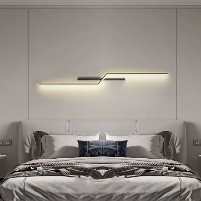 源头工厂北欧简约led灯具柔光温馨壁灯极简长条室内照明led壁灯图4
