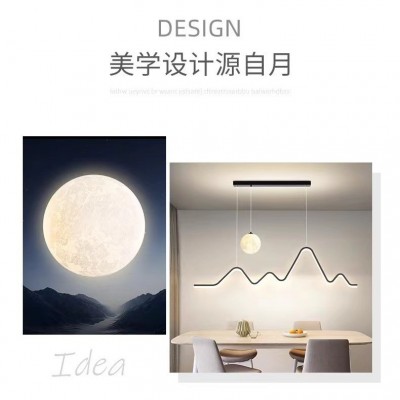 现代简约餐厅长条led吊灯照明北欧吧台灯书房灯具意式极简 风格灯