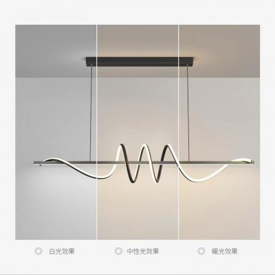 现代简约餐厅长条led吊灯照明北欧吧台灯书房灯具意式极简 风格灯图2