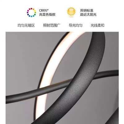 现代简约餐厅长条led吊灯照明北欧吧台灯书房灯具意式极简 风格灯图3
