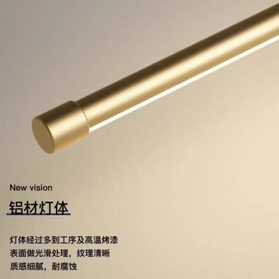 温馨客厅背景墙吊灯led现代轻奢简约玄关吧台灯鱼线型卧室 床头灯