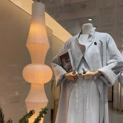 野口勇中古灯日式诧寂风服装店橱窗装饰吊灯LOFT跃层别墅纸质吊灯图4