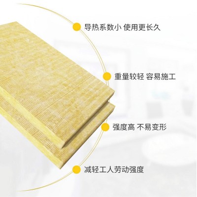 岩棉板外墙保温隔热复合板屋面夹层内墙防火防水隔音棉外墙岩棉板图4